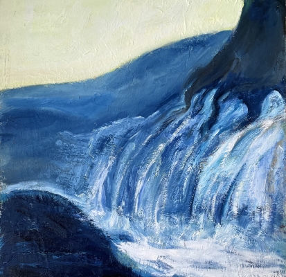 Bergbach, 70x70cm, 2021/2022